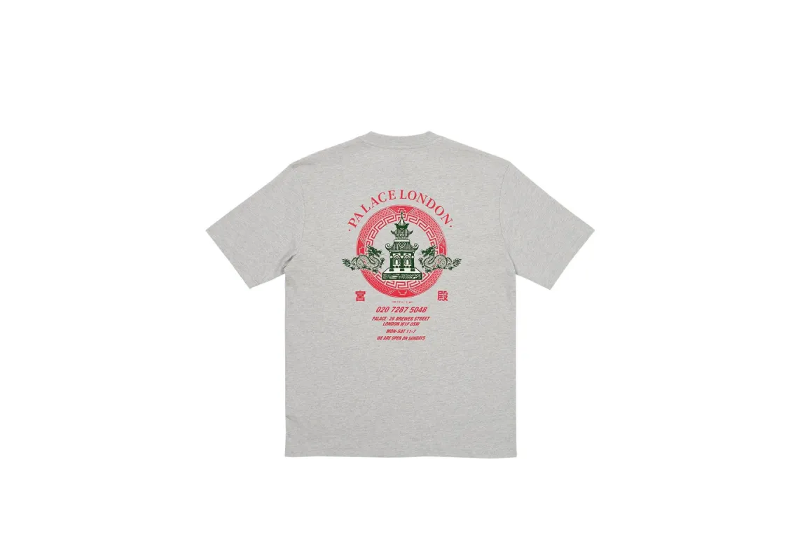 FORTUNATE T-SHIRT GREY MARL sold by PALACE