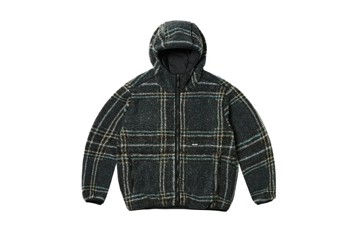 REVERSIBLE CHECK FLEECE JACKET BLACK sold by PALACE