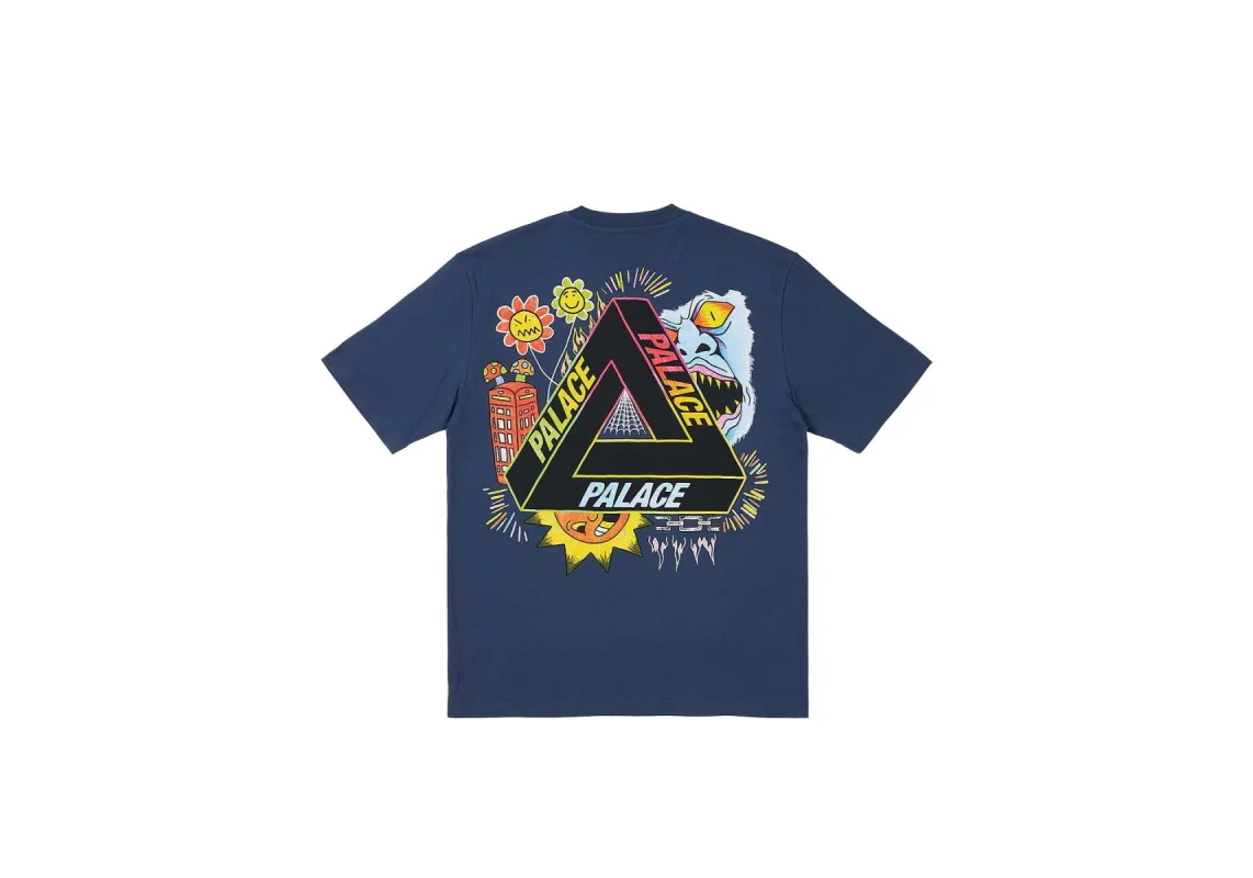 TRI-LOTTIE T-SHIRT NAVY sold by PALACE