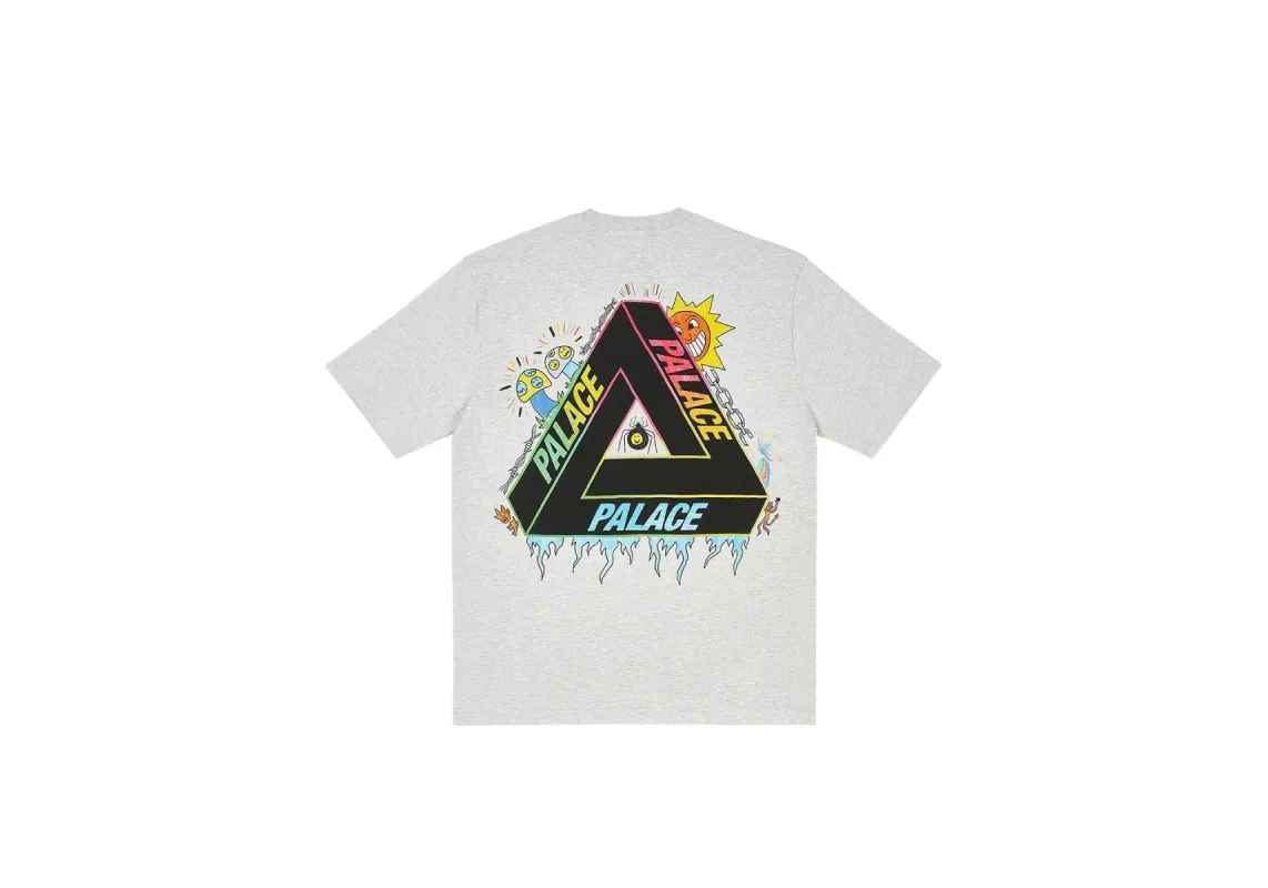 TRI-LOTTIE T-SHIRT GREY MARL sold by PALACE