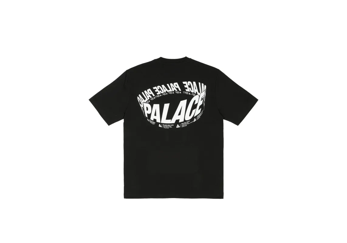WRAPPER LOGO T-SHIRT BLACK sold by PALACE