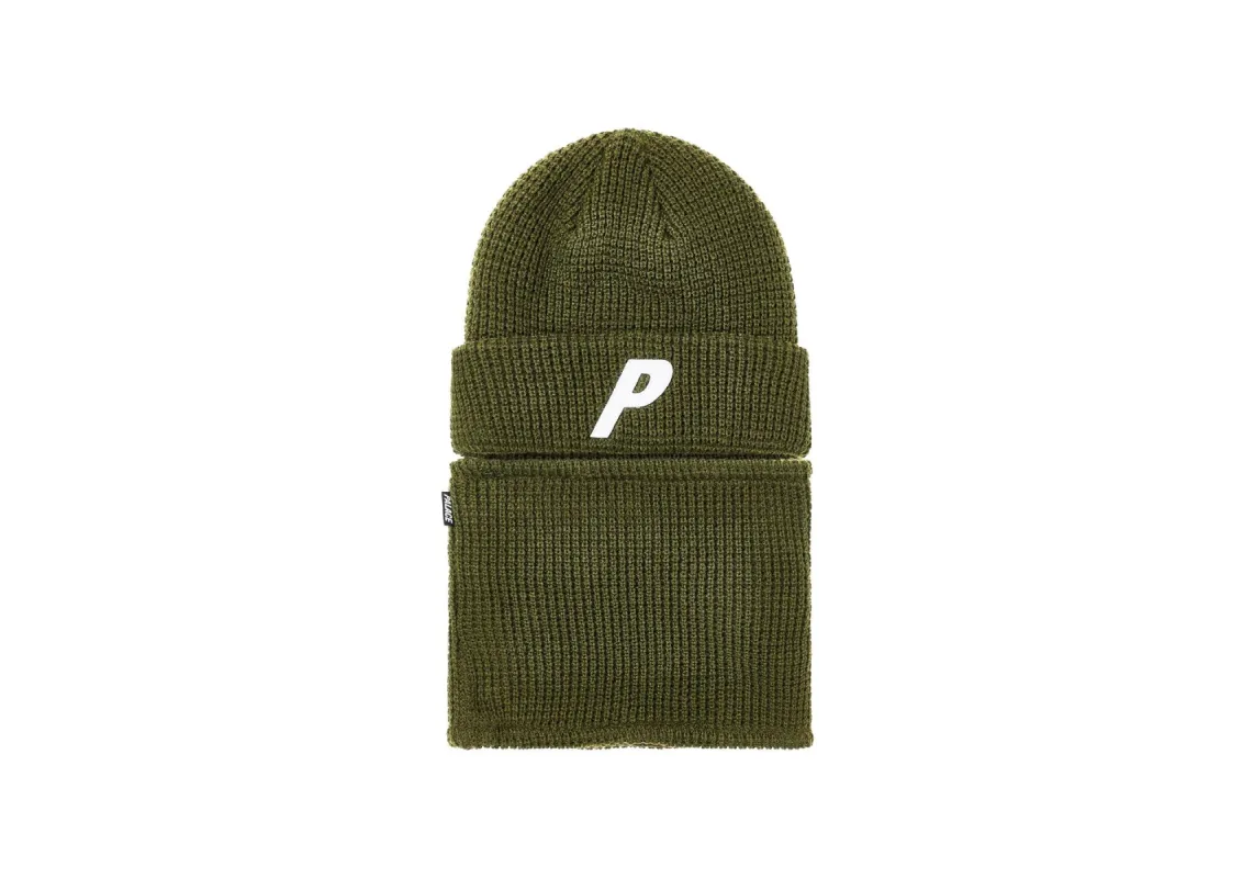 ZIP OFF FACEWARMER P BEANIE THE DEEP GREEN sold by PALACE
