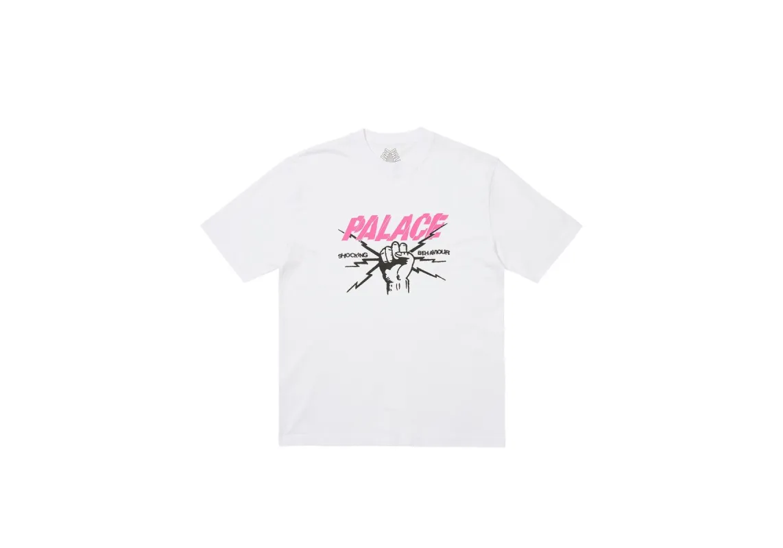 SHOCKING BEHAVIOUR T-SHIRT WHITE sold by PALACE