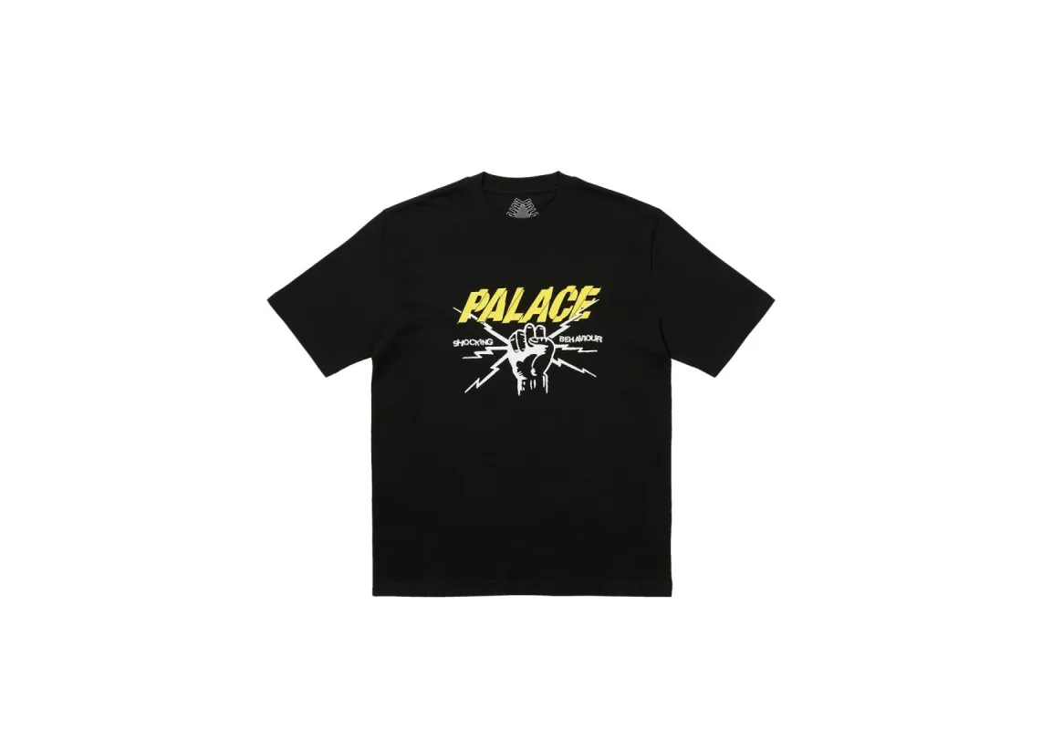 SHOCKING BEHAVIOUR T-SHIRT BLACK sold by PALACE