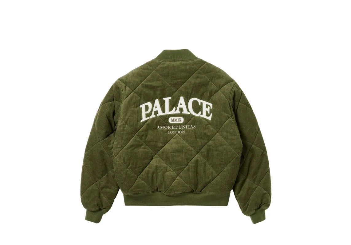 QUILTED JACKET THE DEEP GREEN sold by PALACE