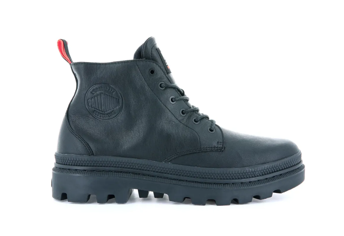 77200-010-M | Pallatrooper Hi WP+ | Black/Black sold by Palladium