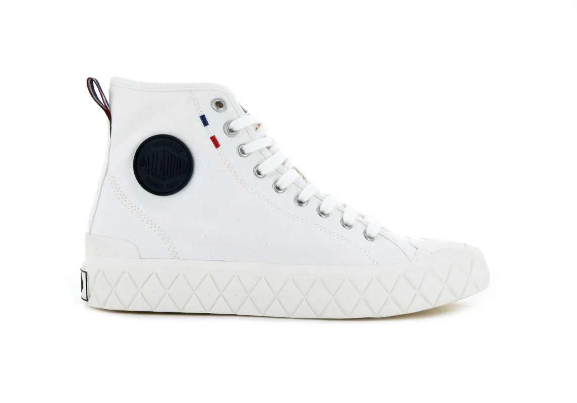 77015-116-M | Palla Ace Canvas Mid | Star White sold by Palladium