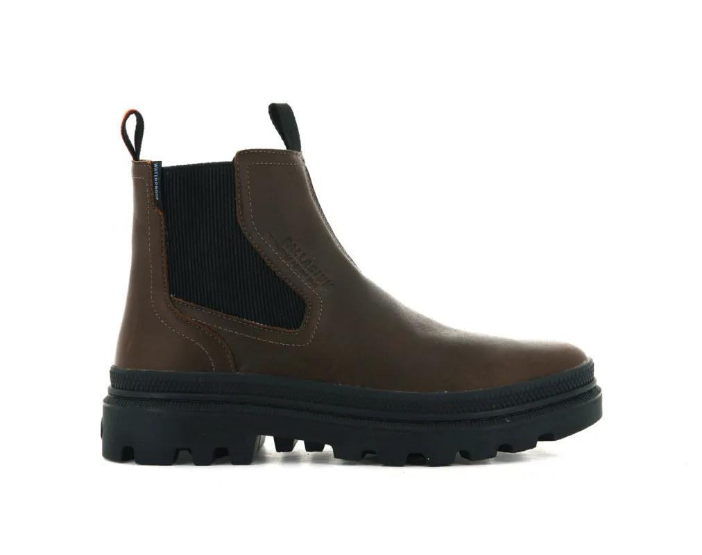 77197-214-M | Pallatrooper Chelsea WP | Beeswax Brown sold by Palladium