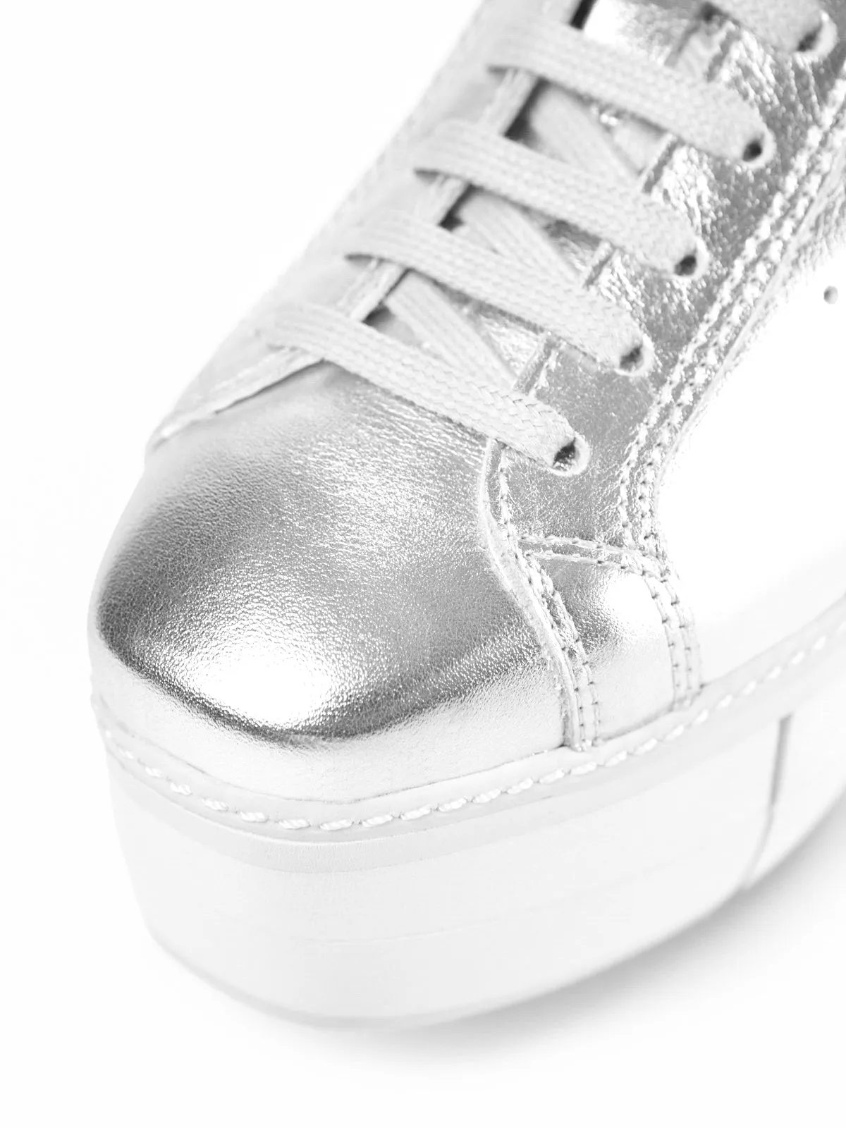 MIRANDE | METALLIC LEATHER SILVER sold by Paloma Barcelo product image thumbnail 4