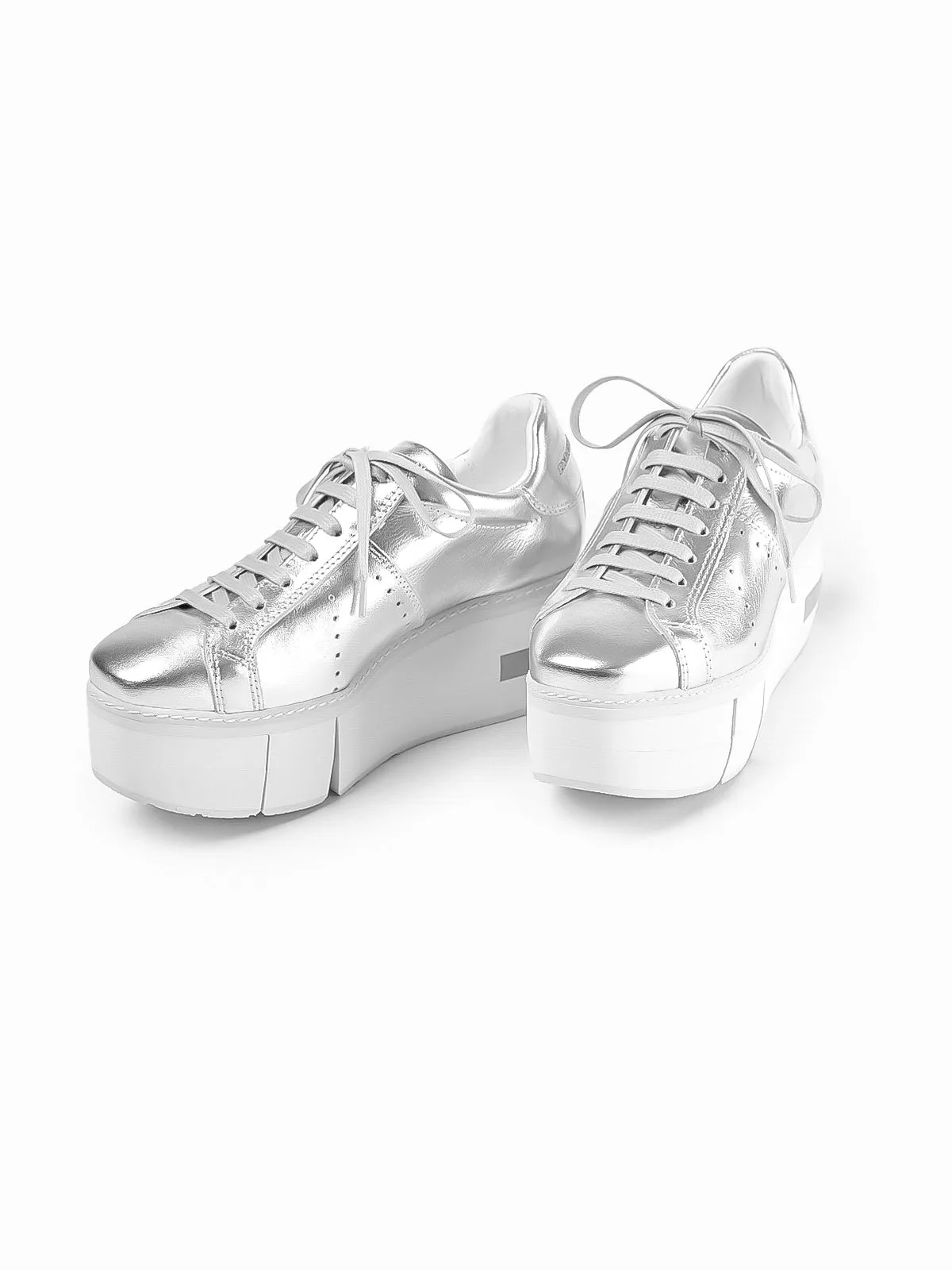 MIRANDE | METALLIC LEATHER SILVER sold by Paloma Barcelo product image thumbnail 2