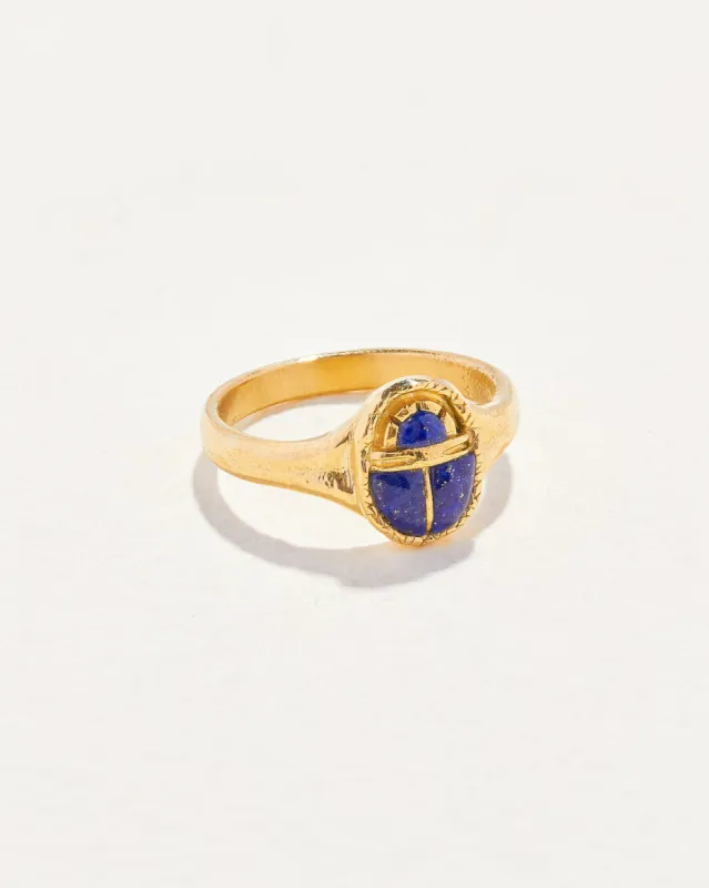 Inlay Scarab Ring made by Pamela Love