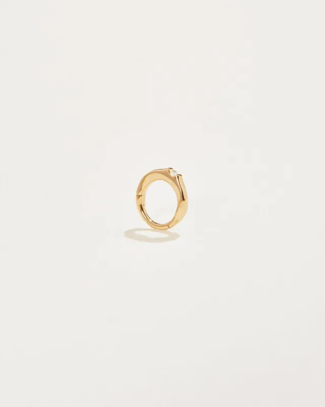 6mm Floating Stone Huggie sold by Pamela Love