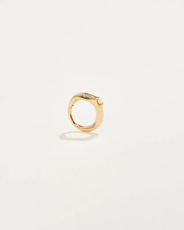 6mm Floating Stone Huggie sold by Pamela Love