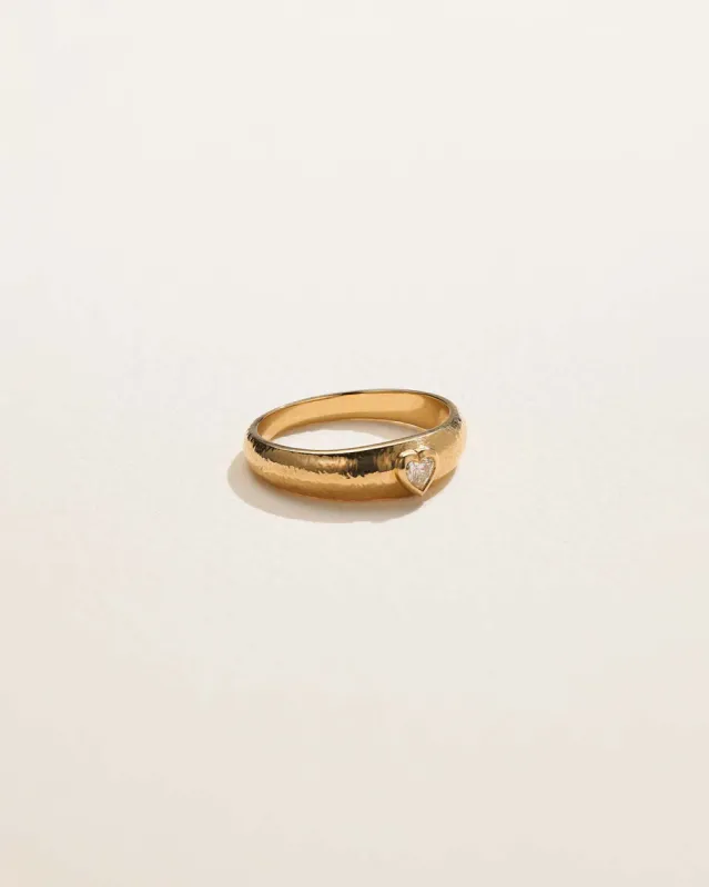 Bezel Heart Ring sold by Pamela Love