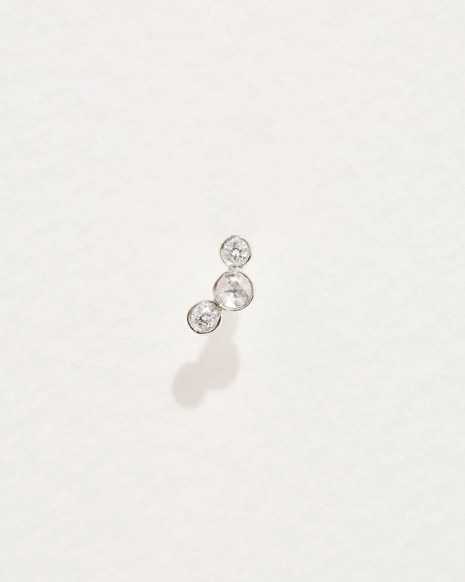 Bezel Set Crescent Stud sold by Pamela Love
