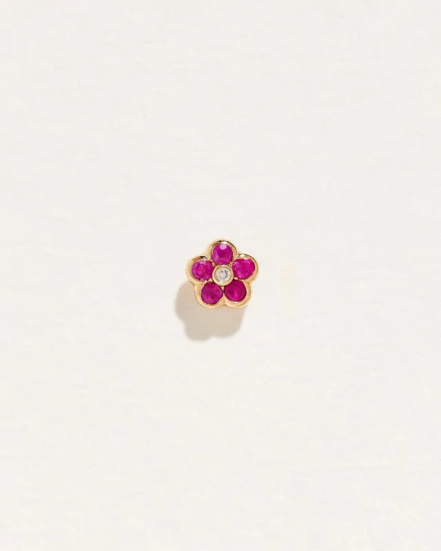 Bezel Flower Stud sold by Pamela Love