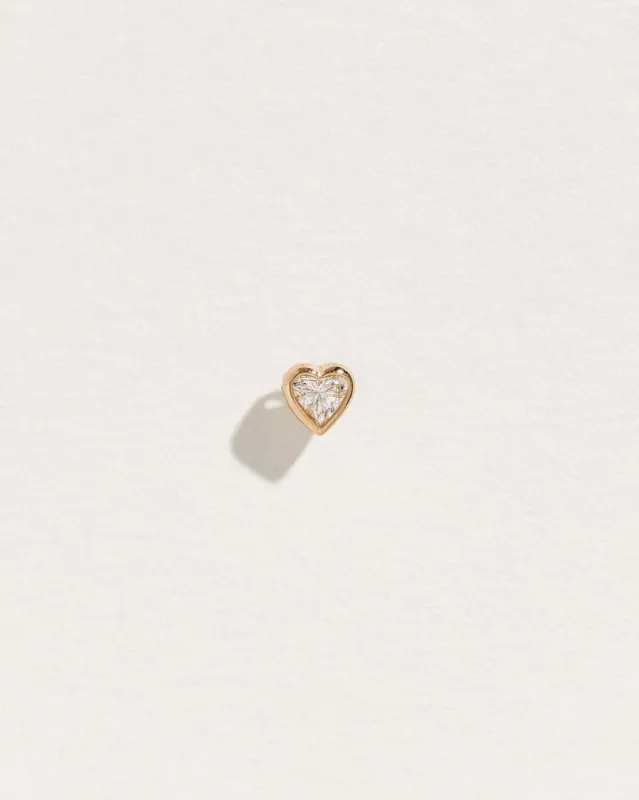 Bezel Heart Stud sold by Pamela Love
