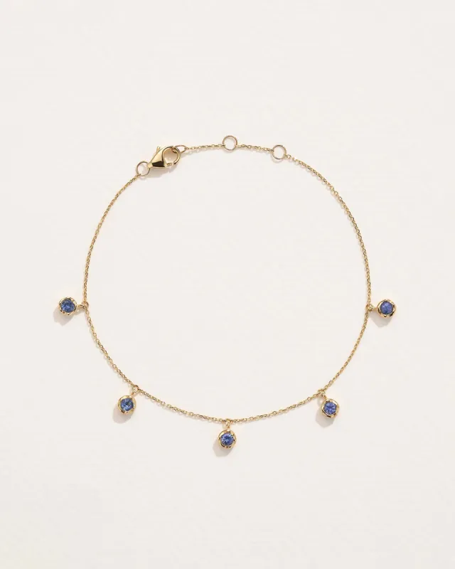 Sapphire Station Droplet Bracelet sold by Pamela Love