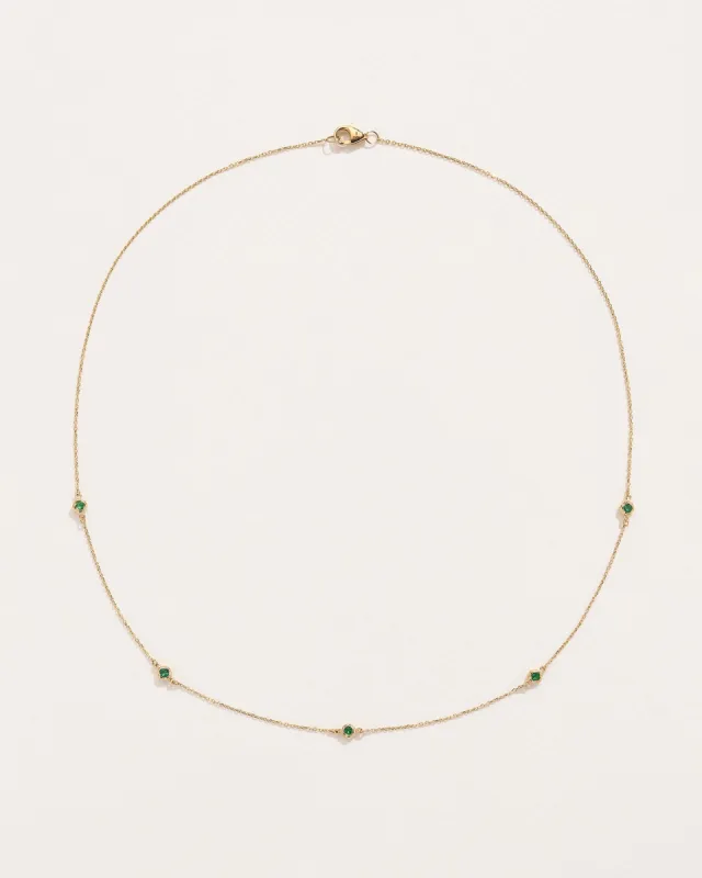 Emerald Station Necklace made by Pamela Love