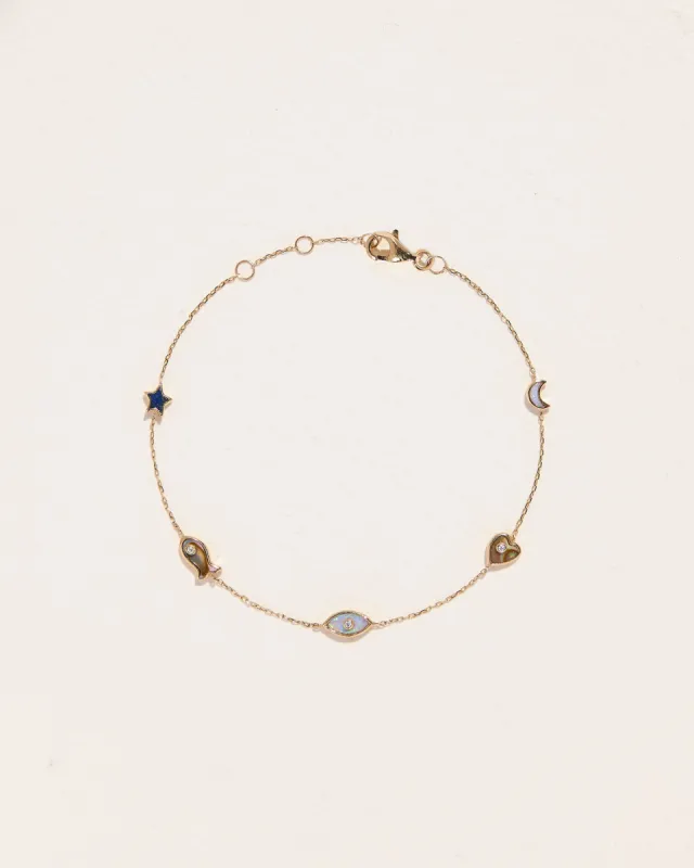 Multi Inlay Bracelet sold by Pamela Love