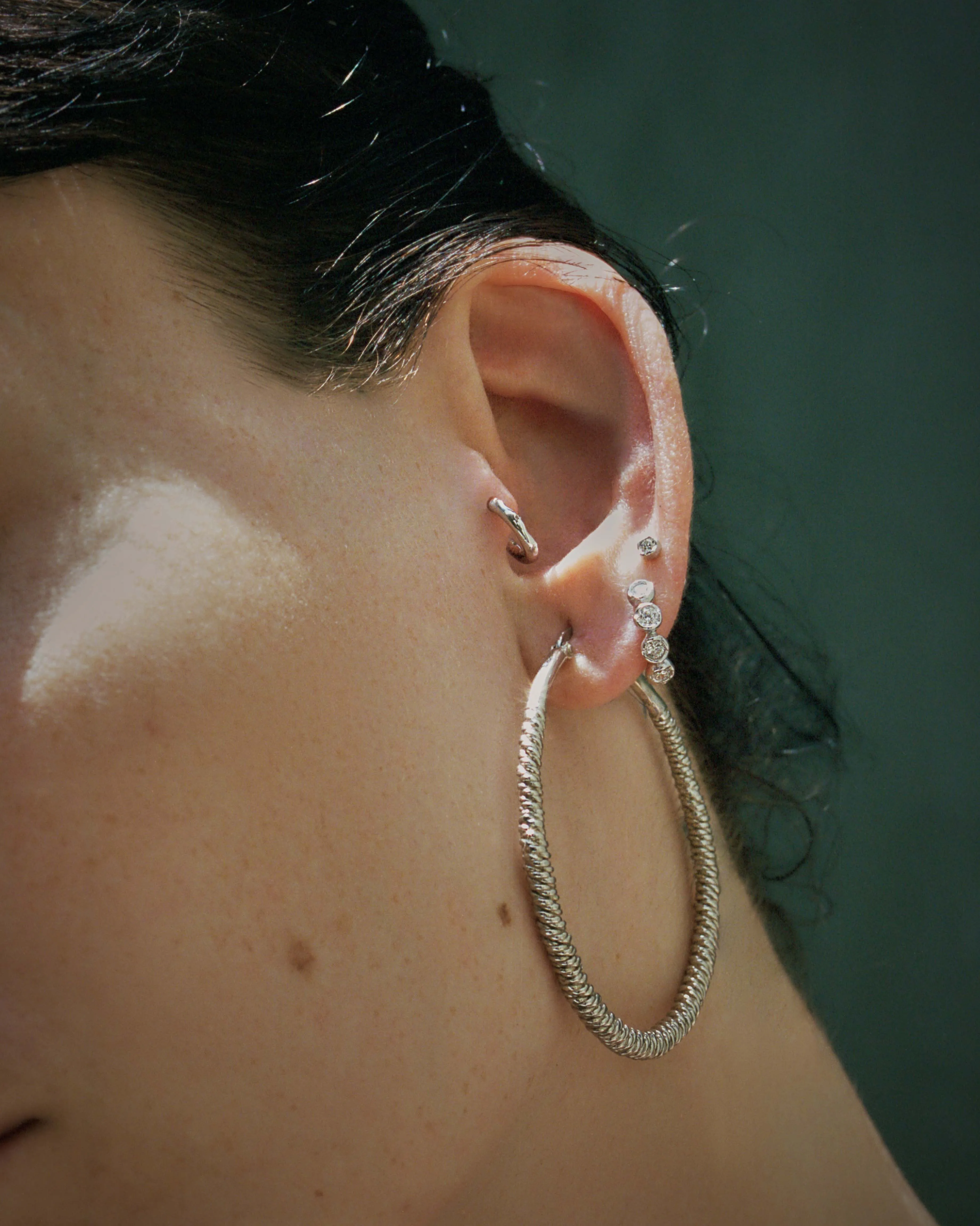 Molten Stone Huggie sold by Pamela Love product image thumbnail 2