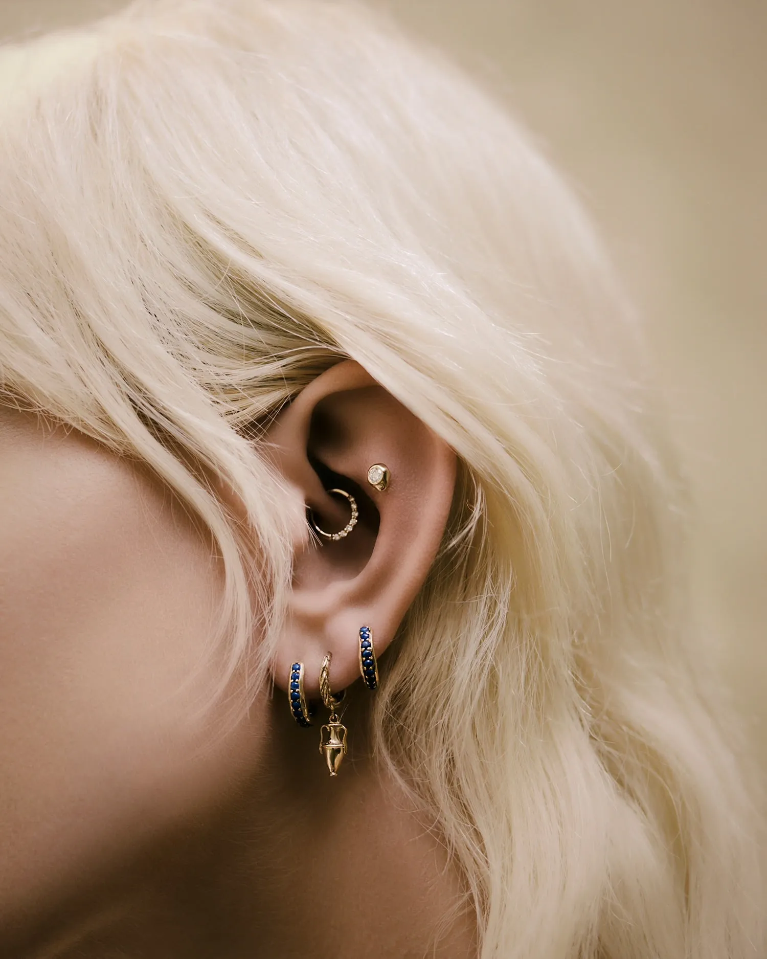 10mm Molten Pavé Huggie sold by Pamela Love product image thumbnail 5