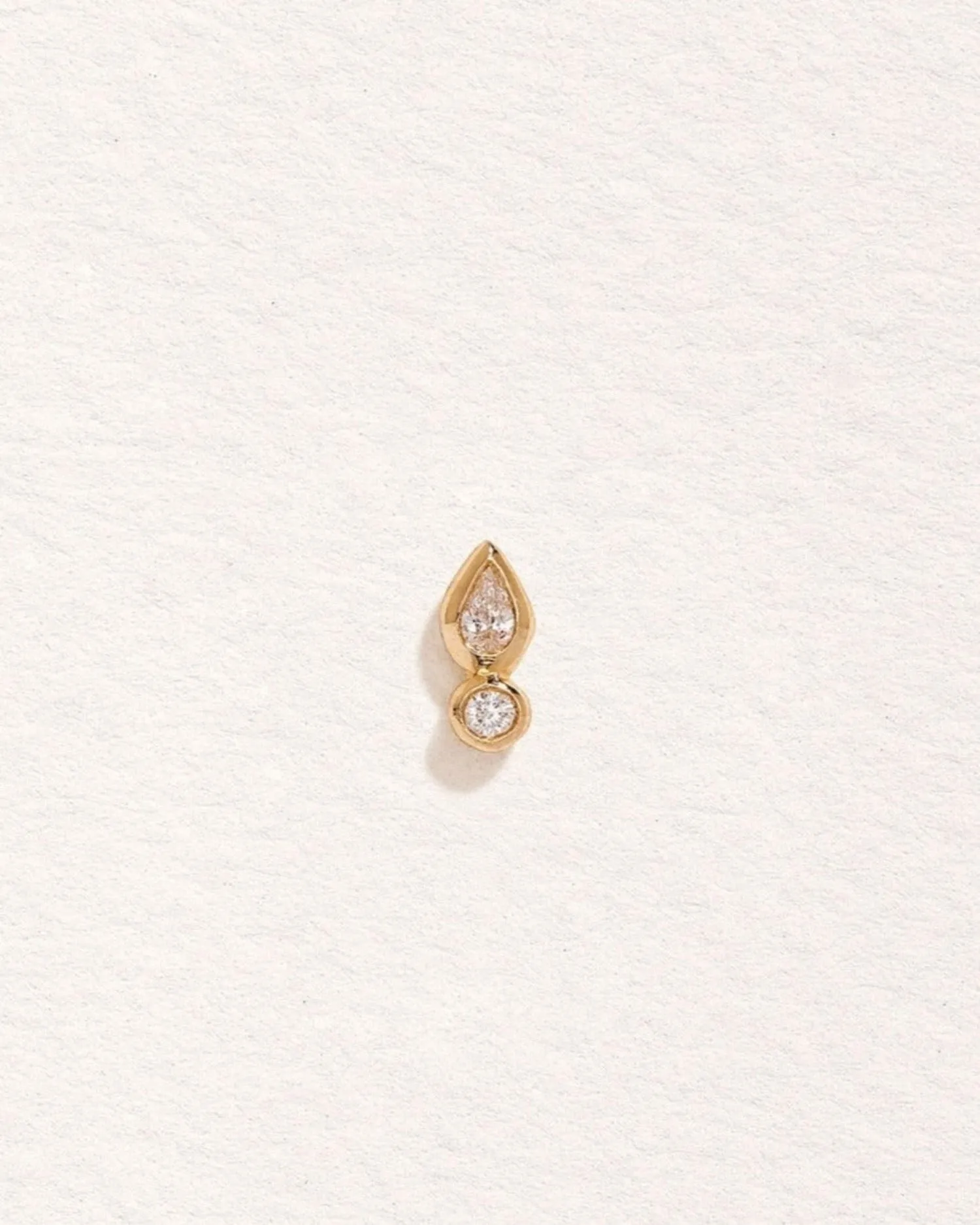 Bezel Pear Stud sold by Pamela Love