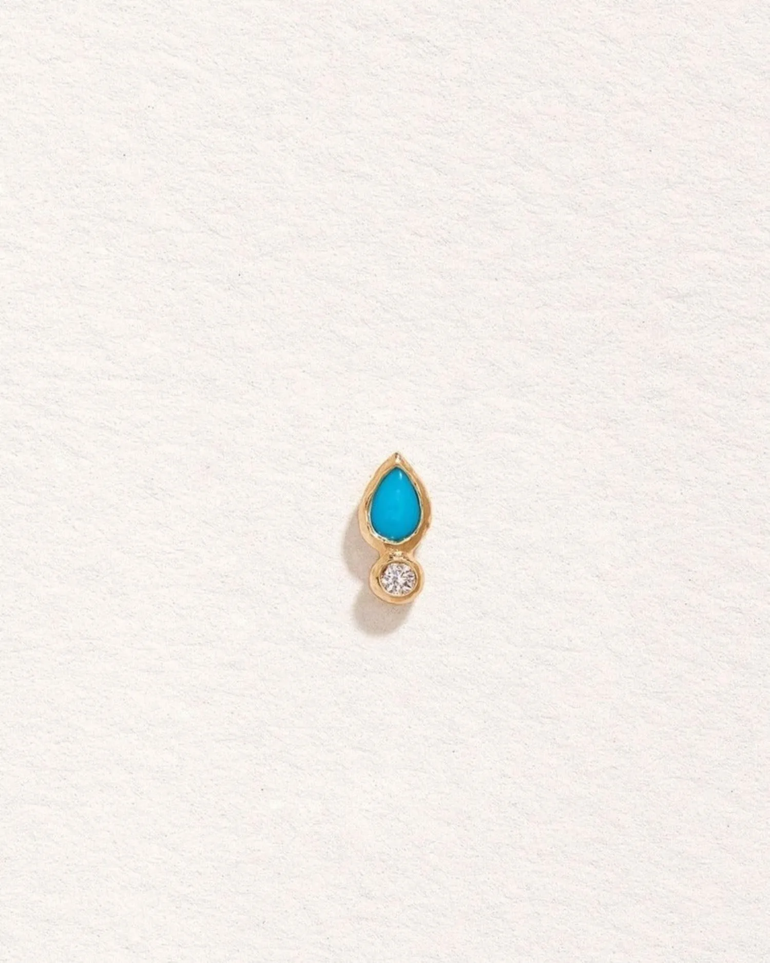 Bezel Pear Stud sold by Pamela Love
