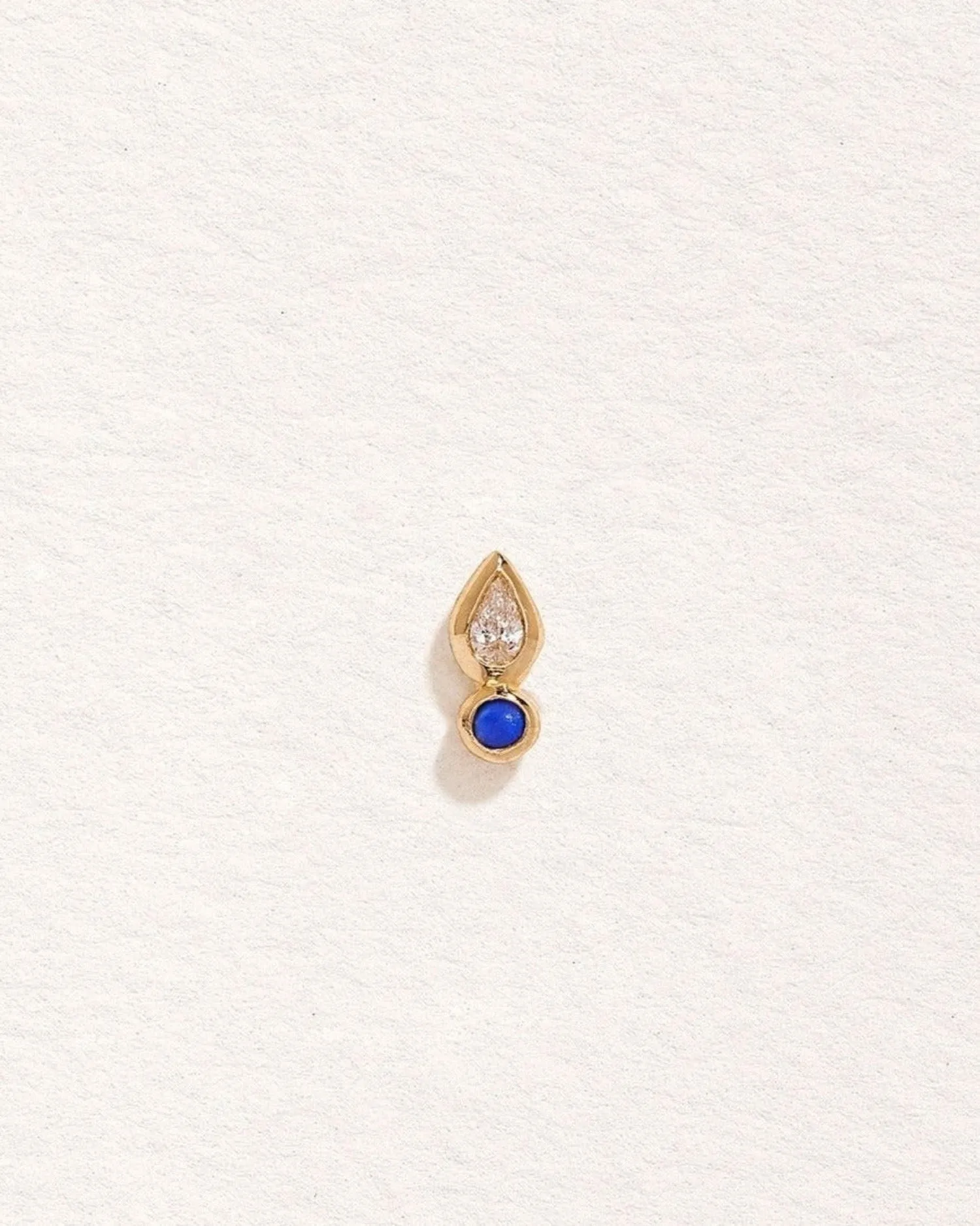 Bezel Pear Stud sold by Pamela Love