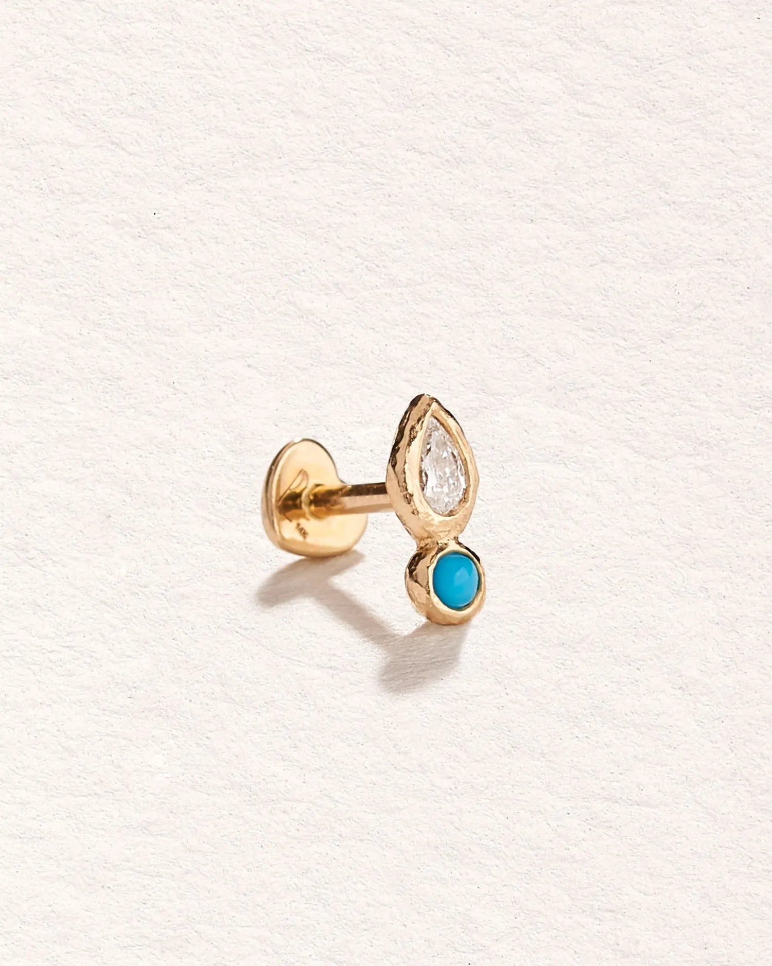 Bezel Pear Stud sold by Pamela Love product image thumbnail 2