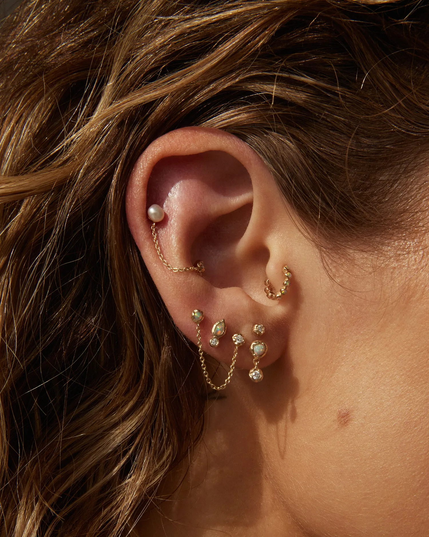 Bezel Pear Stud sold by Pamela Love product image thumbnail 3