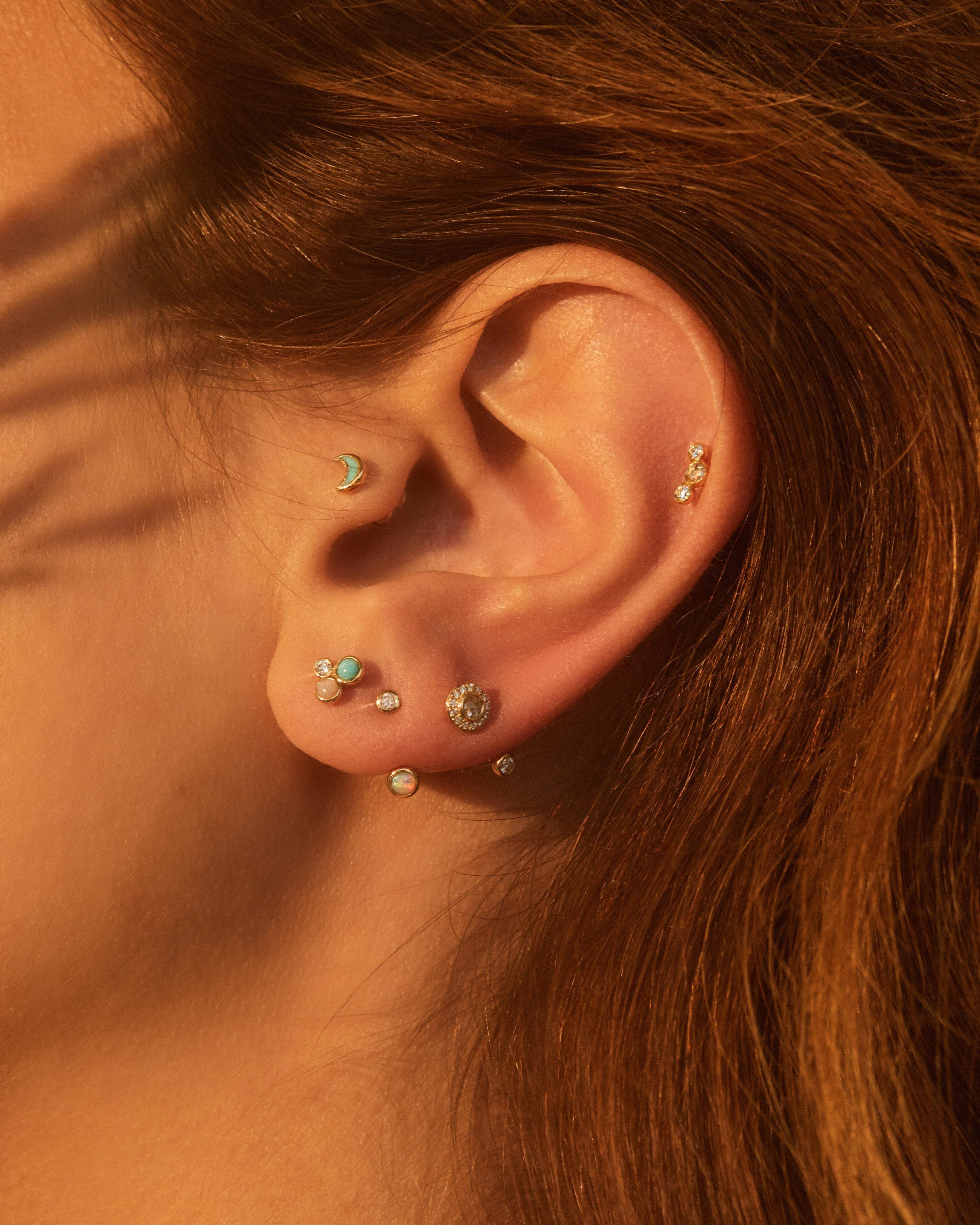 Bezel Set Trio Standard Stud sold by Pamela Love product image thumbnail 3