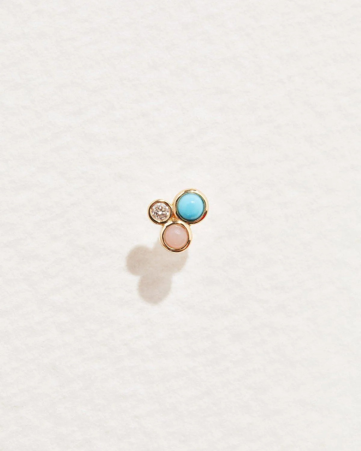 Bezel Set Trio Standard Stud sold by Pamela Love