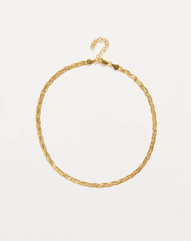 Braided Herringbone Thin Chain sold by Pamela Love