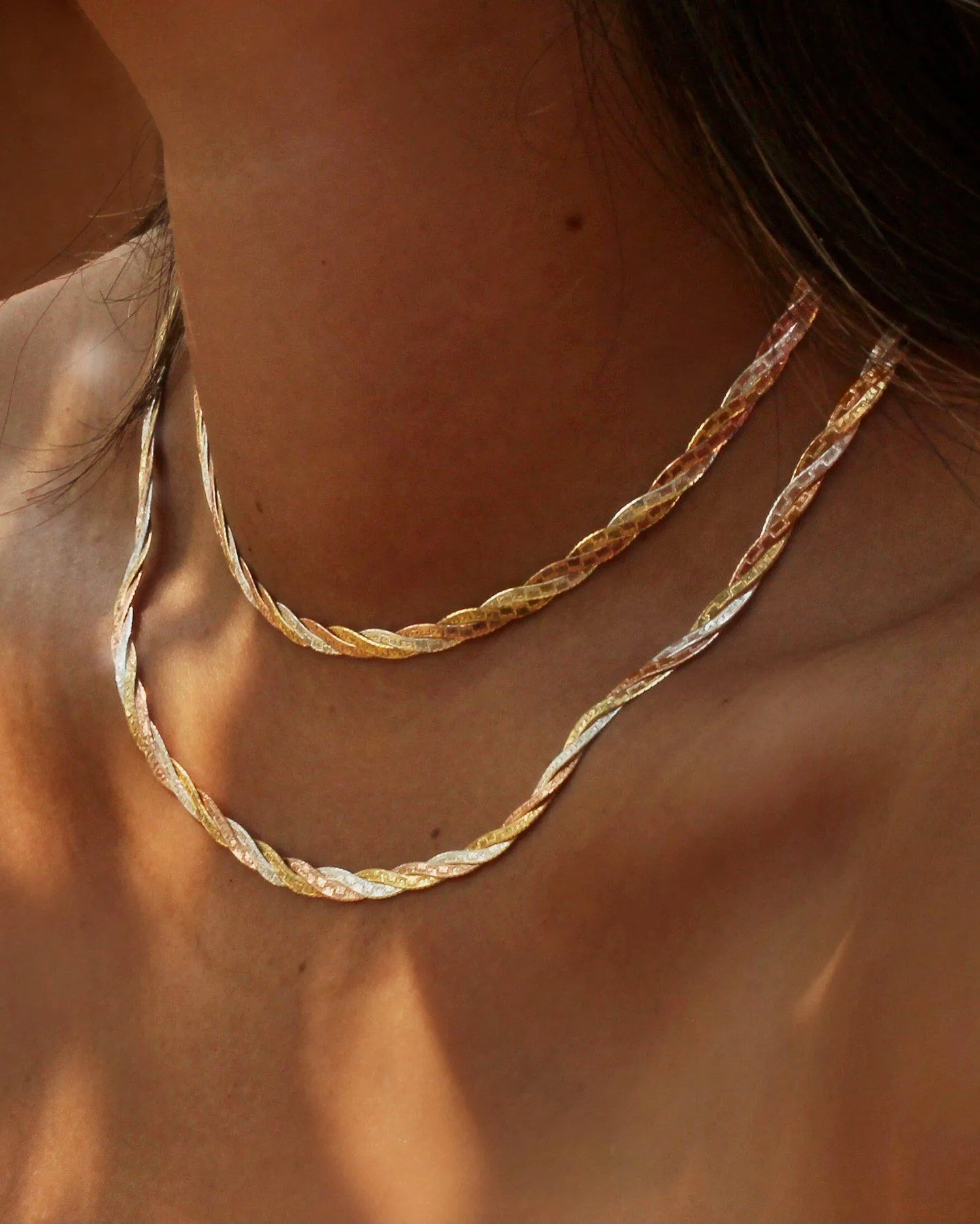 Twisted Tricolor Herringbone Chain 18" sold by Pamela Love product image thumbnail 4