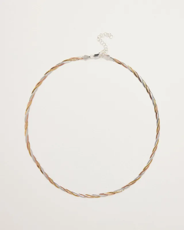 Twisted Tricolor Herringbone Chain 18" sold by Pamela Love