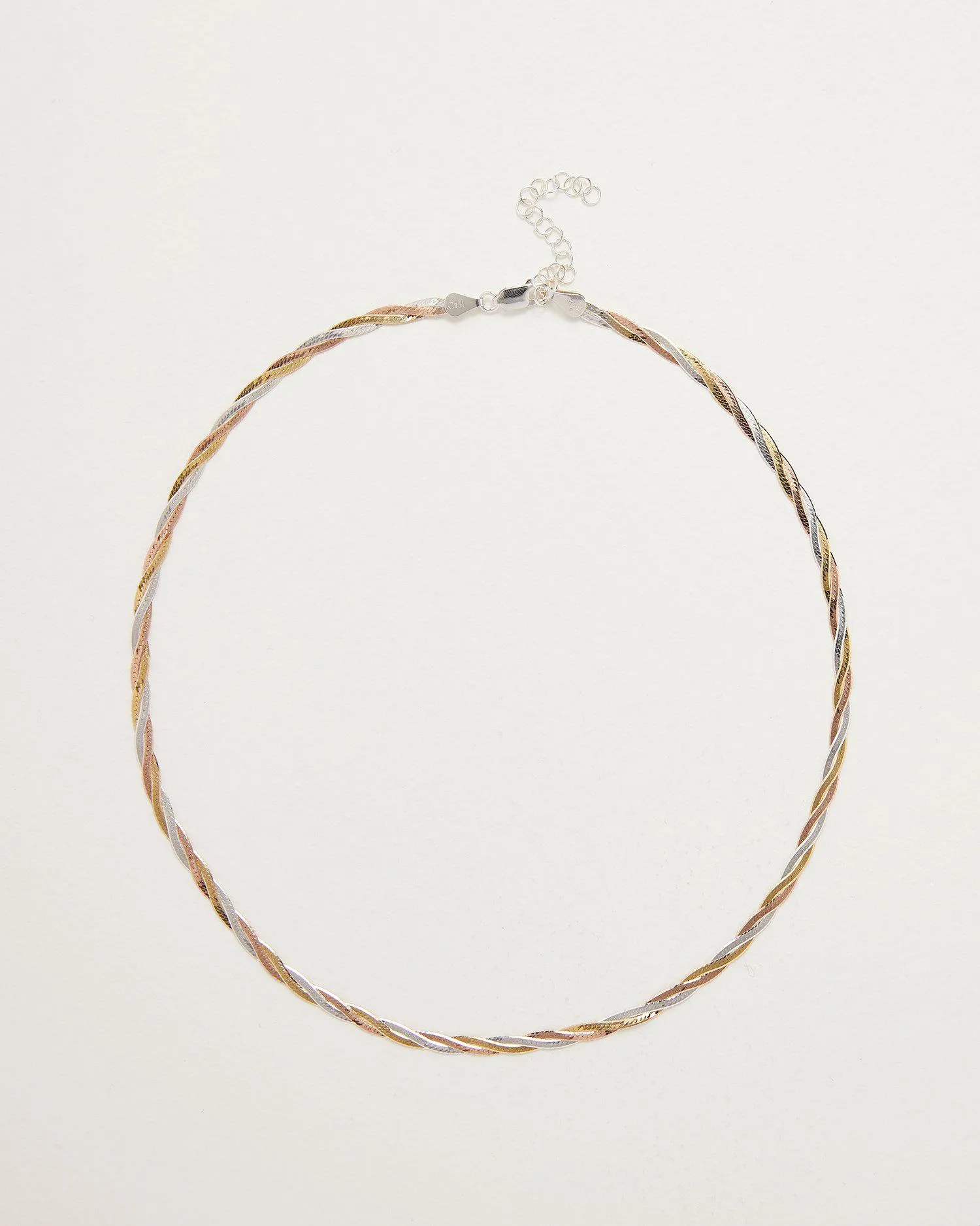 Twisted Tricolor Herringbone Chain 18" sold by Pamela Love