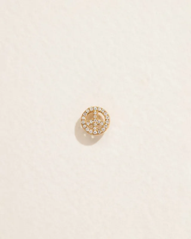 Pavé Peace Stud sold by Pamela Love