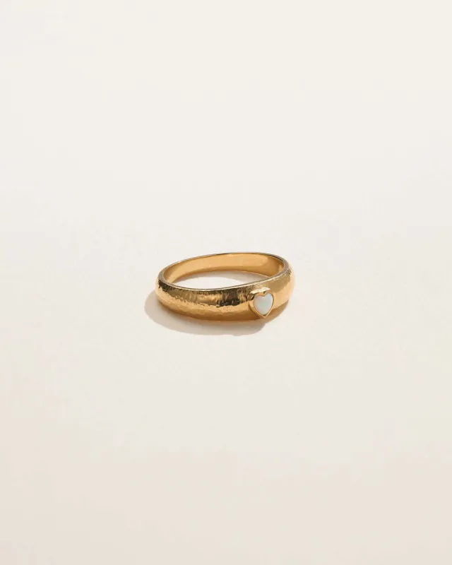 Bezel Heart Ring sold by Pamela Love