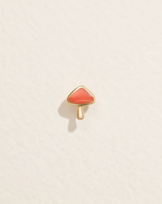 Inlay Mushroom Stud made by Pamela Love