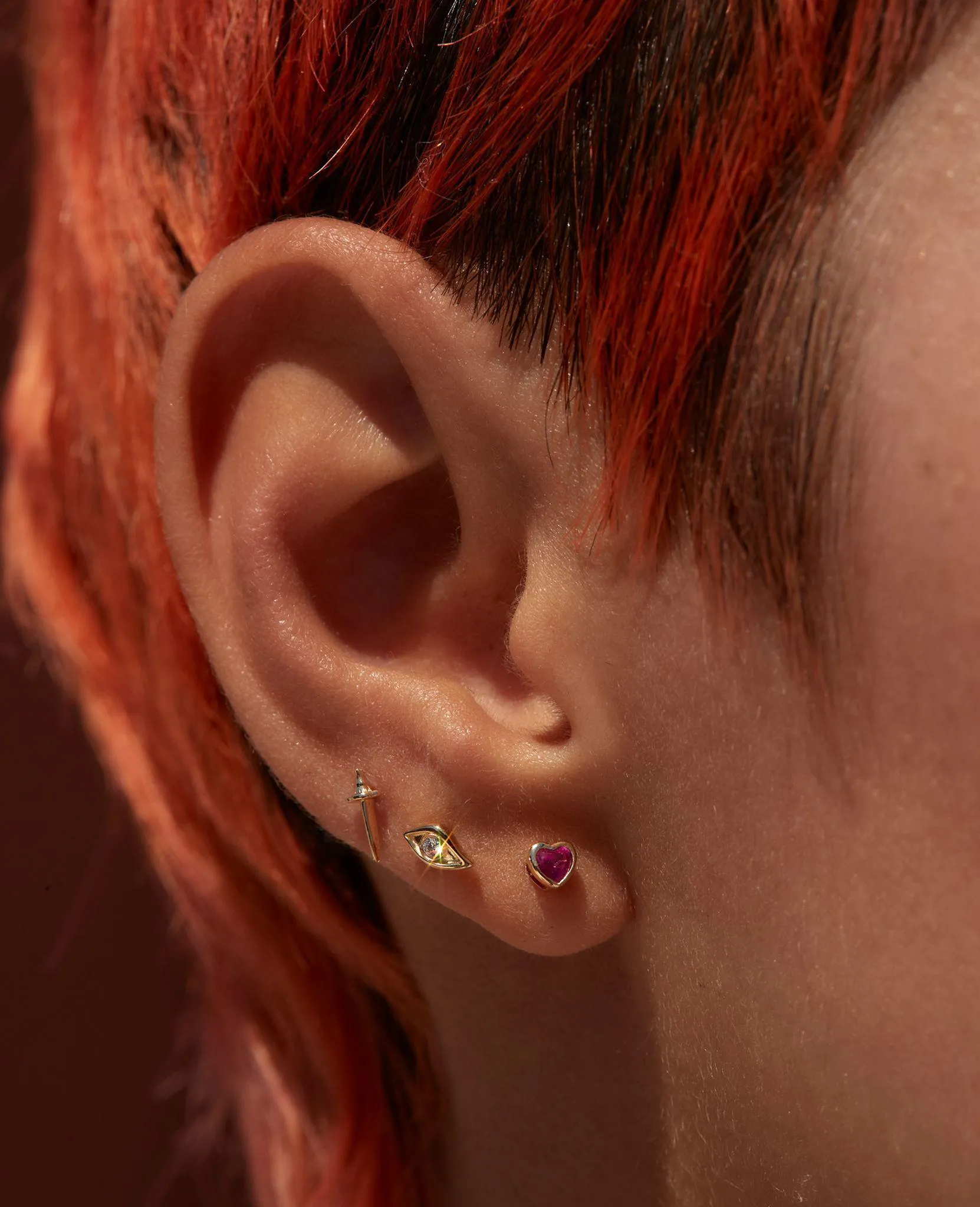 Ruby Heart Stud sold by Pamela Love product image thumbnail 3