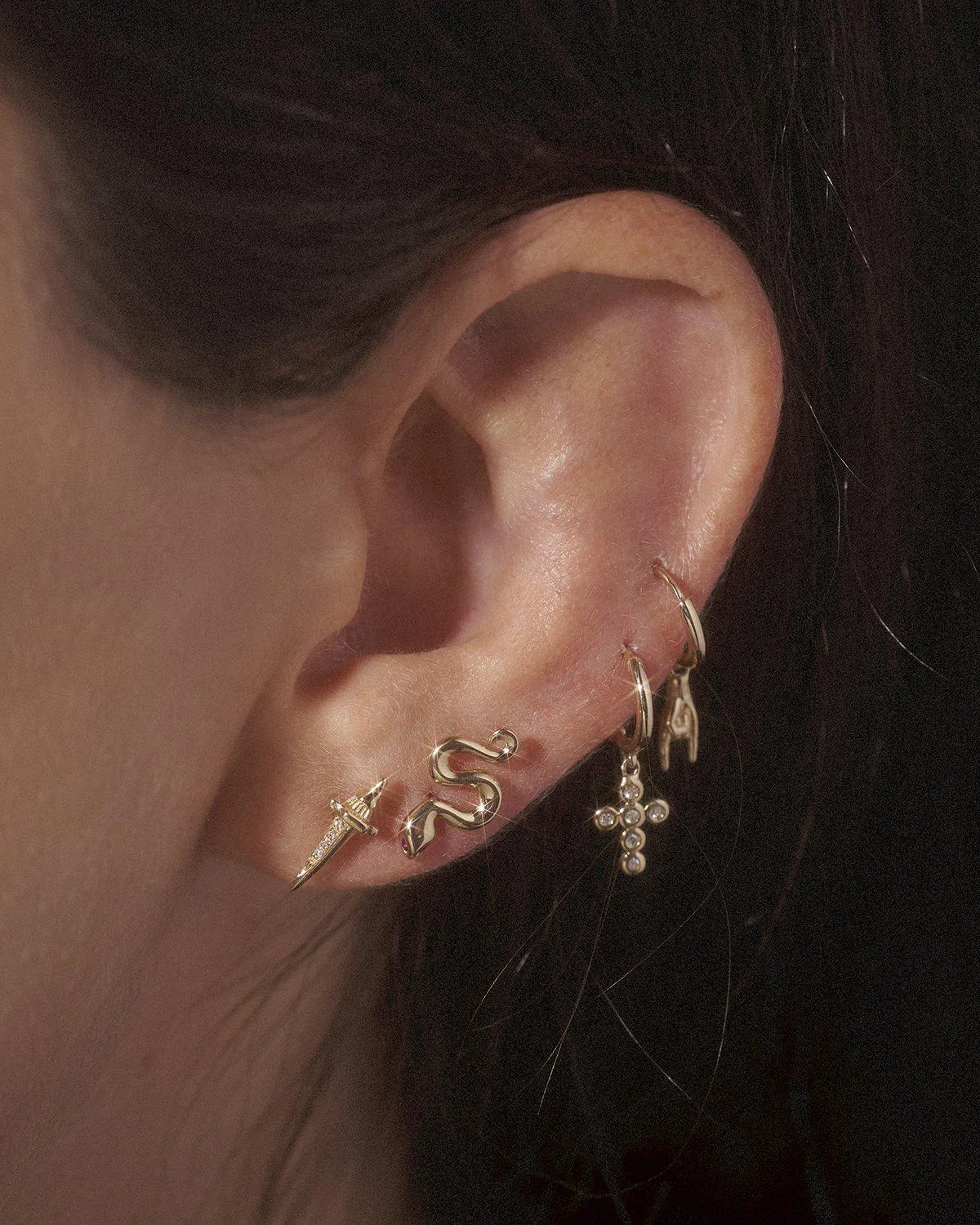 Dagger Pavé Stud sold by Pamela Love product image thumbnail 3