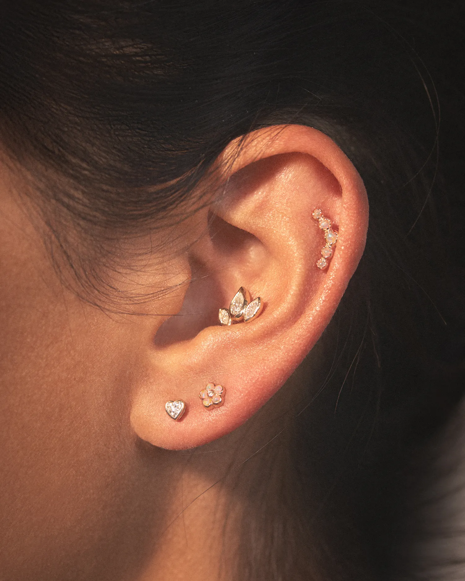 Bezel Flower Stud sold by Pamela Love product image thumbnail 3