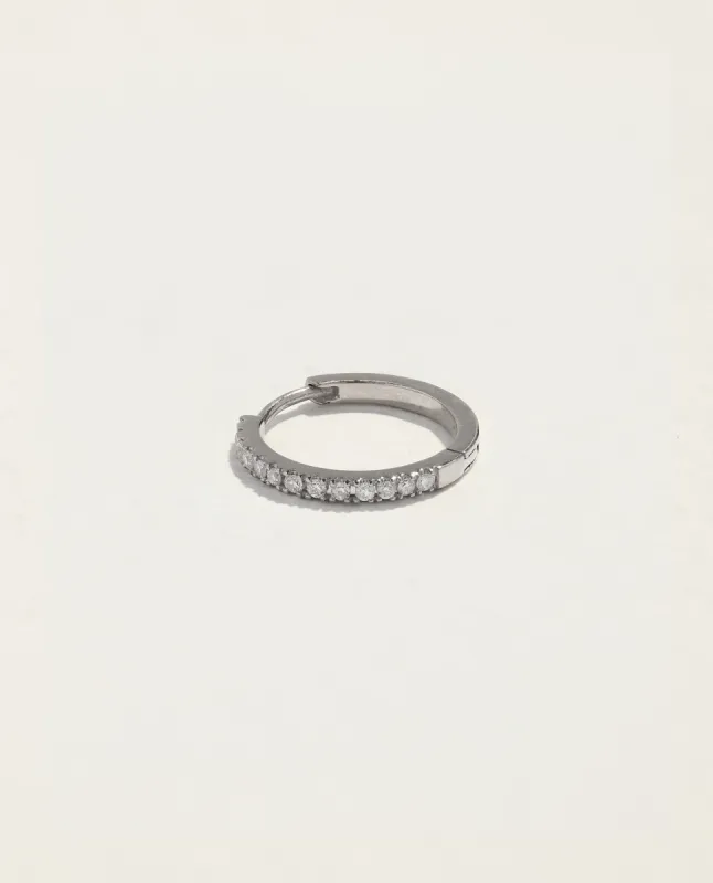 10mm Pavé Huggie sold by Pamela Love