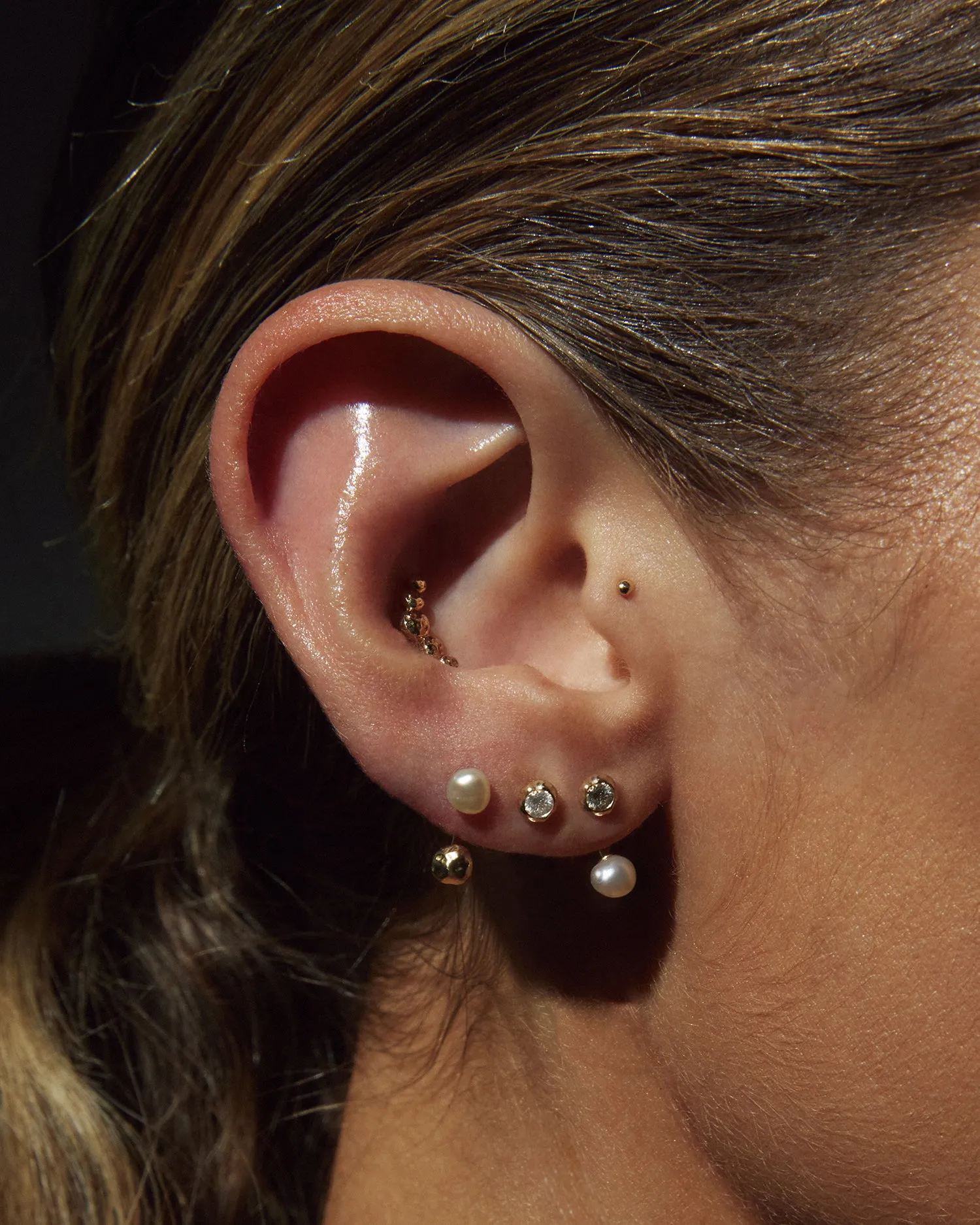 Molten Crescent Stud sold by Pamela Love product image thumbnail 4