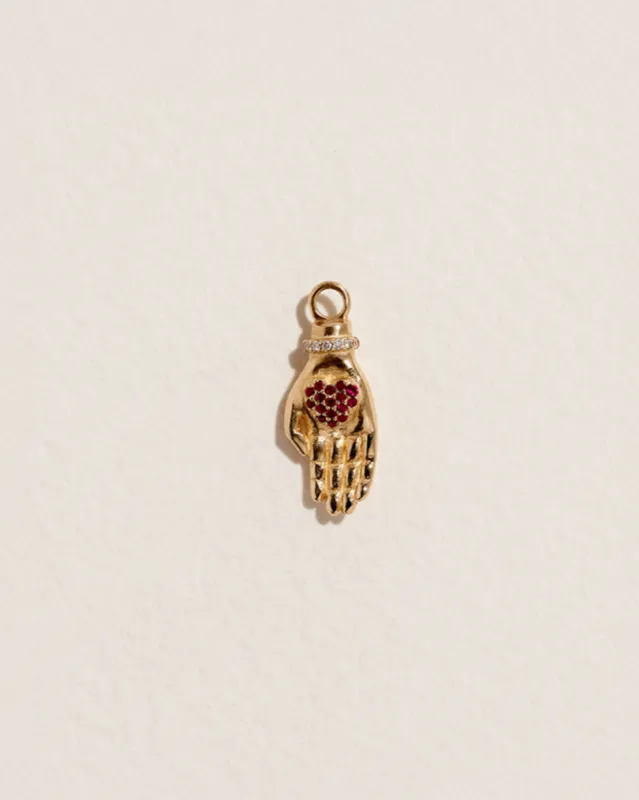 Heart in Hand Charm sold by Pamela Love