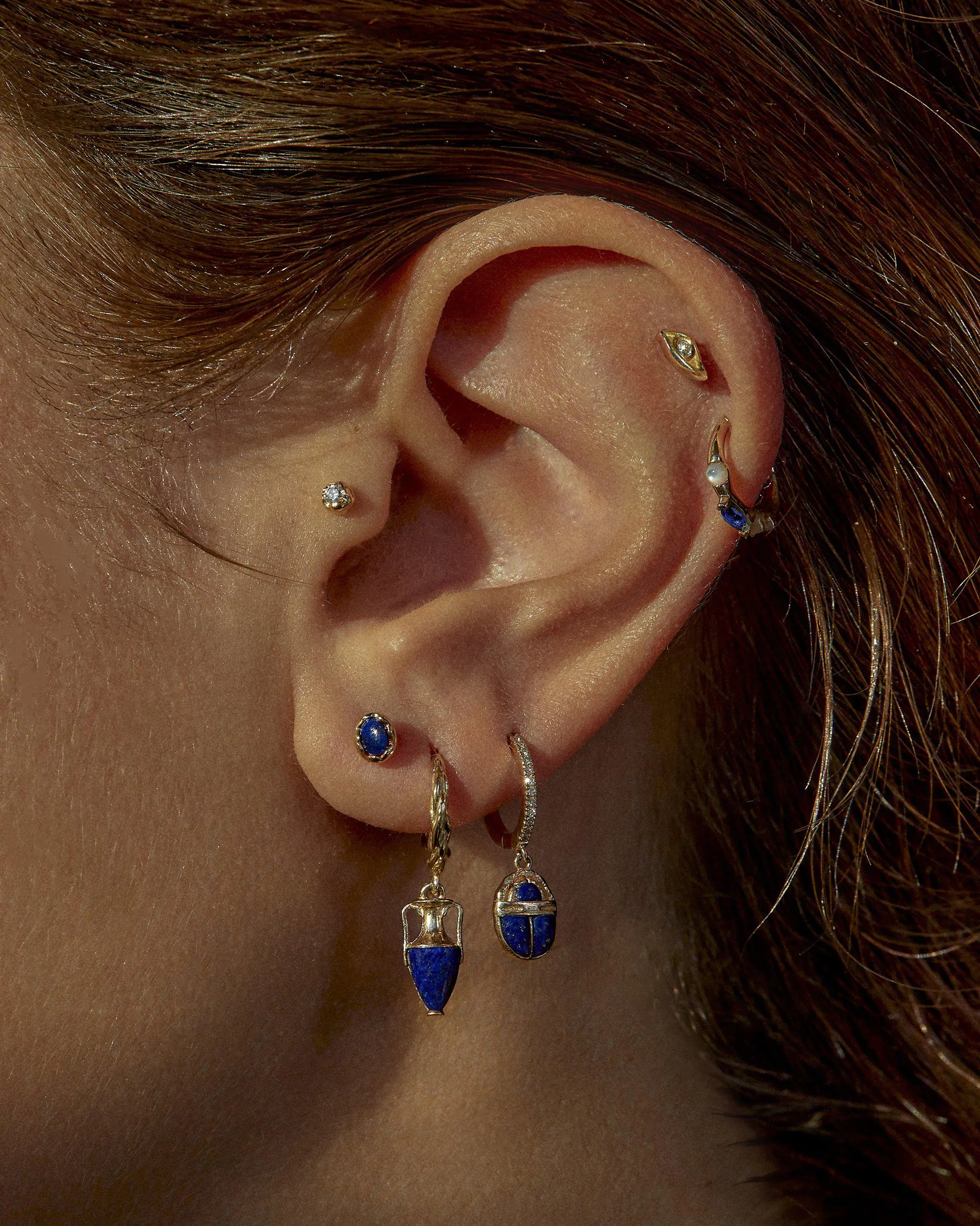 8mm Multi Stone Huggie sold by Pamela Love product image thumbnail 5