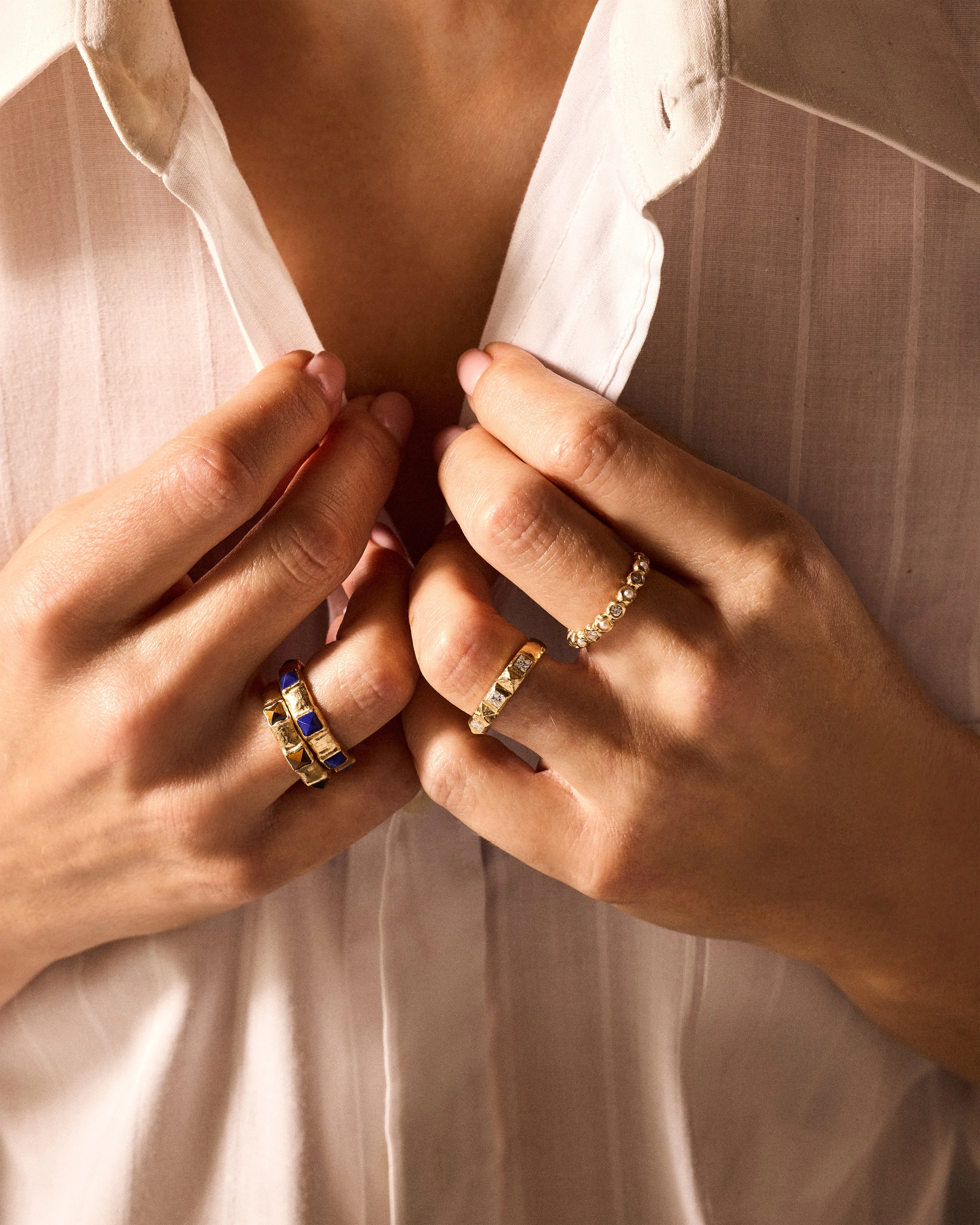 Stone Pyramid Band sold by Pamela Love product image thumbnail 5