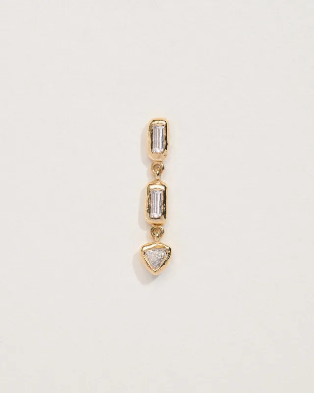 Baguette Triangle Stud sold by Pamela Love
