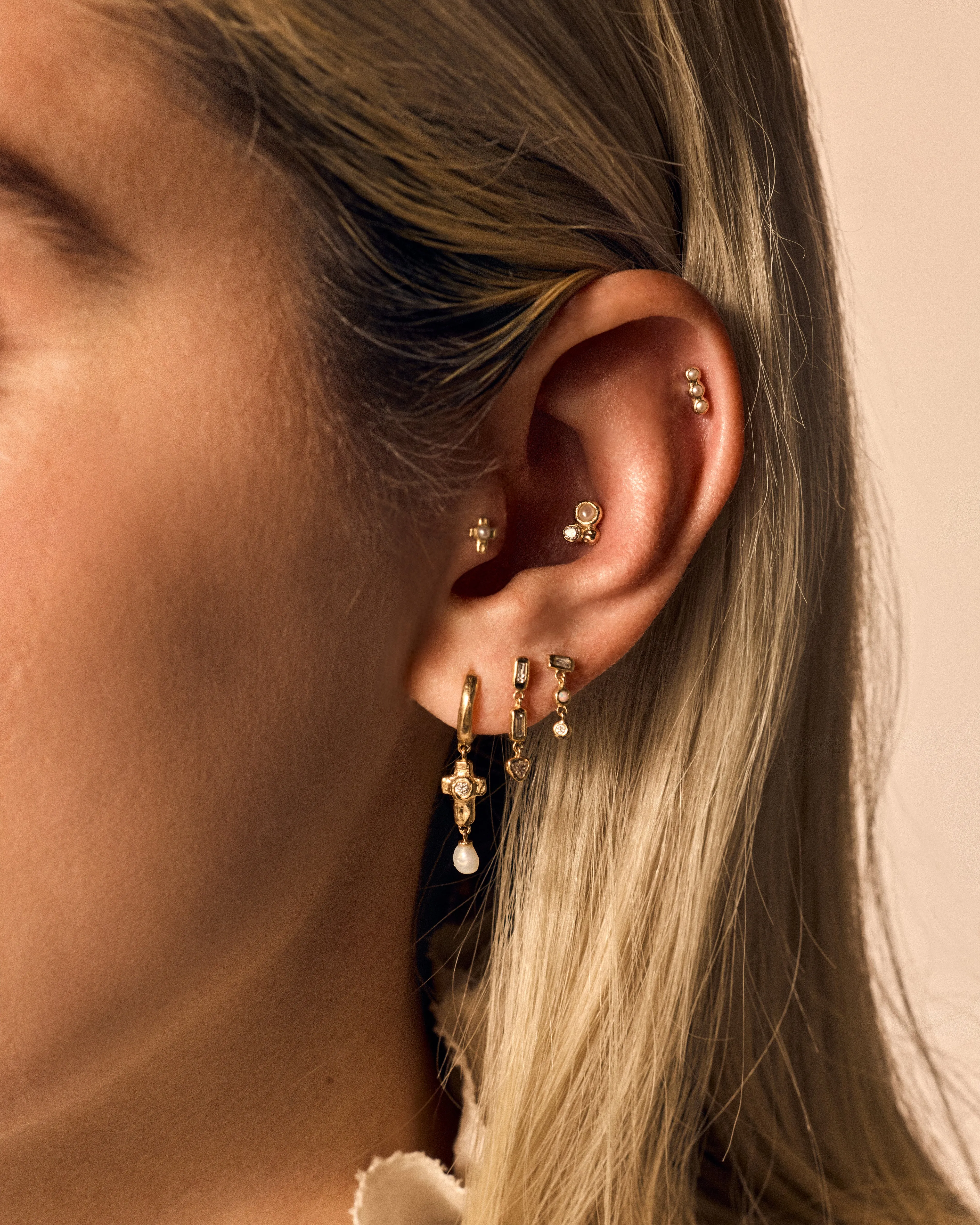 Baguette Dot Stud sold by Pamela Love product image thumbnail 3